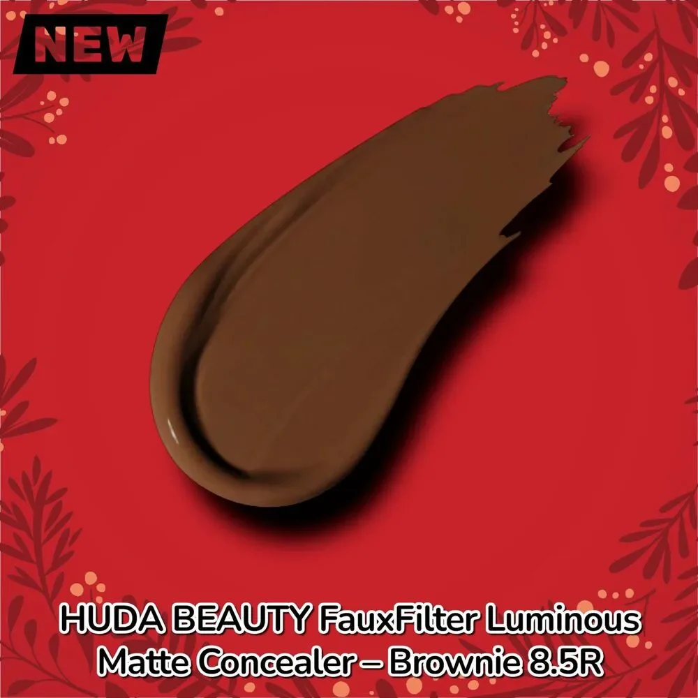 New HUDA BEAUTY FauxFilter Luminous Matte Liquid Concealer – Brownie 8.5R – Full
